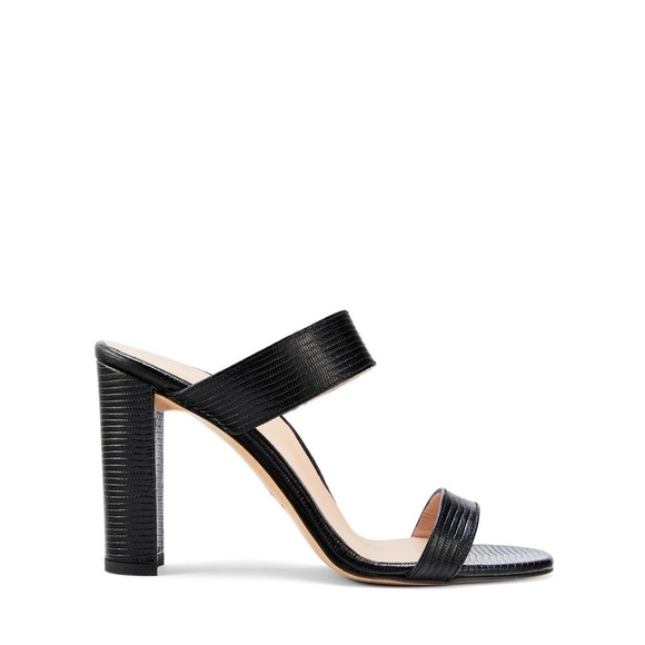 Inez sara black lizard emboss Sandals - Picture 2 of 9